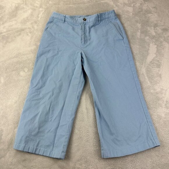 Ralph Lauren Blue Wide Leg Capri Pants Women’s Size 8 - Picture 1 of 8